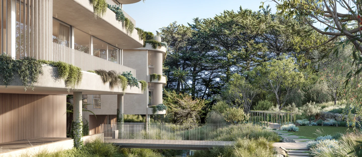 Architectural render of the Maning Avenue apartments