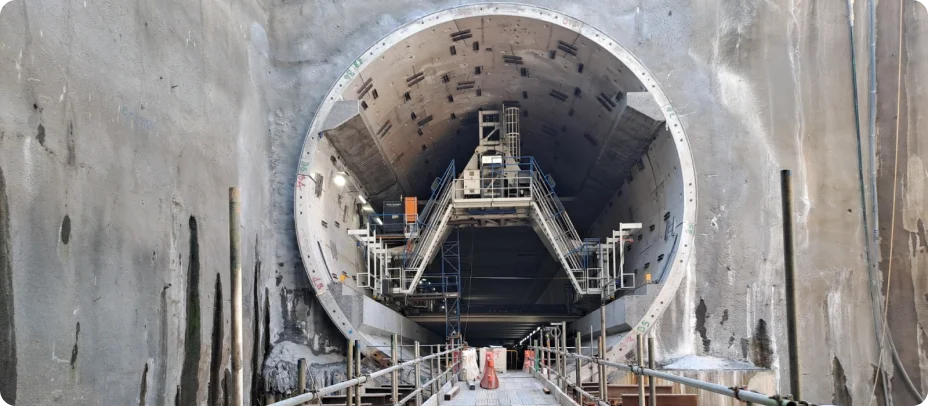 Tunnel boring machine portal on the West Gate Tunnel Project